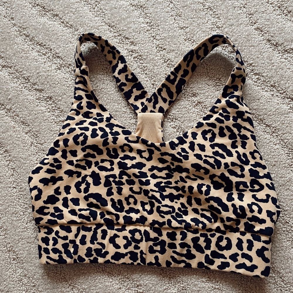 Cheetah print sports bra